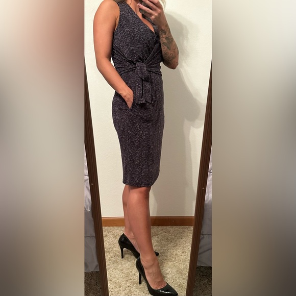 MICHAEL KORS Faux Wrap, Patterned Dress with POCKETS Size P- XS - Picture 14 of 14